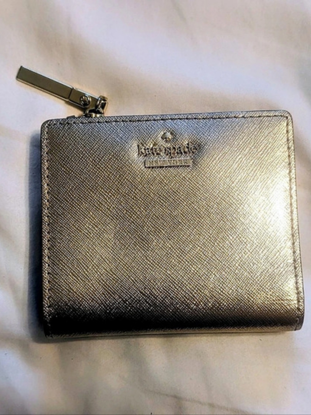 kate spade Zip Around Wallet in Rose Gold